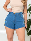 Short Jeans Feminino Cintura Alta Empina Bumbum